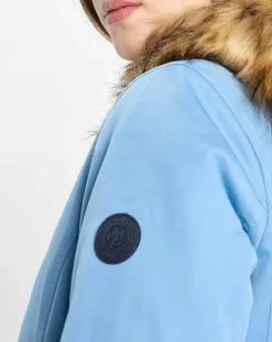 Marc O'Polo Manteaux|Parka Thermor à capuche fausse fourrure bleue