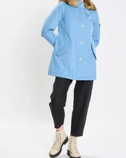 Marc O'Polo Manteaux|Parka Thermor à capuche fausse fourrure bleue