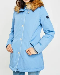 Marc O'Polo Manteaux|Parka Thermor à capuche fausse fourrure bleue