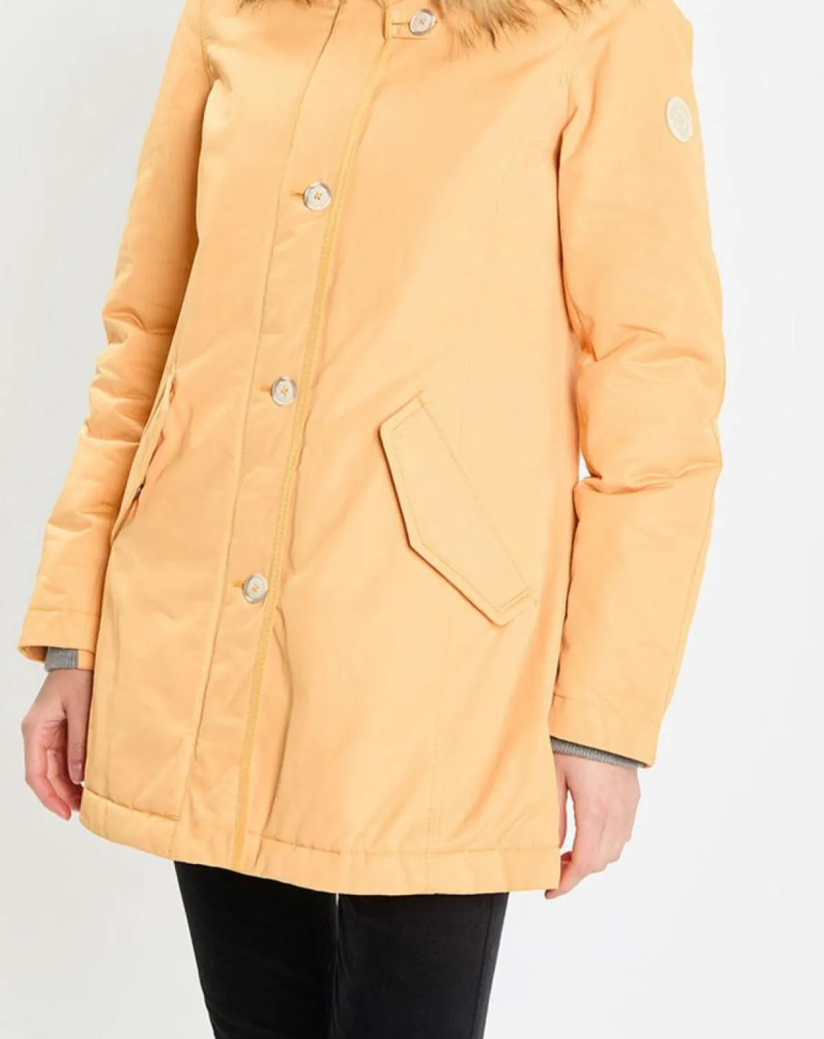 Marc O'Polo Manteaux|Parka Thermor à capuche fausse fourrure jaune