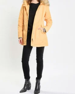 Marc O'Polo Manteaux|Parka Thermor à capuche fausse fourrure jaune