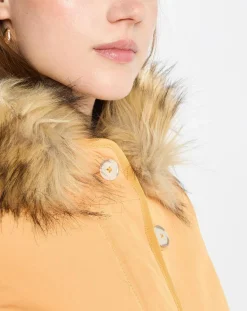 Marc O'Polo Manteaux|Parka Thermor à capuche fausse fourrure jaune