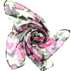 Manuel Canovas Echarpes, Foulards|Paréo/Étole Lily en Voile de coton noir - 130x68 cm