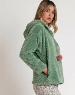 Admas Lingerie, Nuit|Peignoir Art is Life Mod B vert feuille