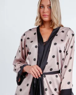 Admas Lingerie, Nuit|Peignoir Elegant Dots rose