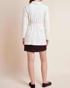 Le Chat Lingerie, Nuit|Peignoir en Velours Paola écru