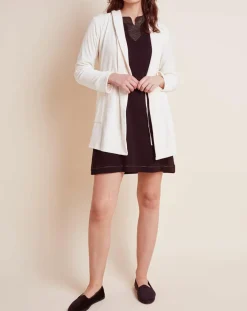 Le Chat Lingerie, Nuit|Peignoir en Velours Paola écru