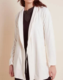 Le Chat Lingerie, Nuit|Peignoir en Velours Paola écru