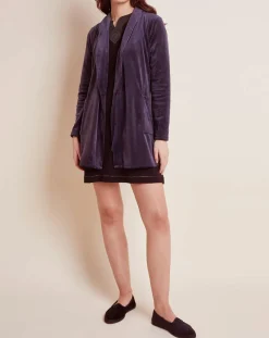 Le Chat Lingerie, Nuit|Peignoir en Velours Paola marine