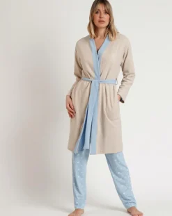 Admas Lingerie, Nuit|Peignoir femme Sleep All Day beige