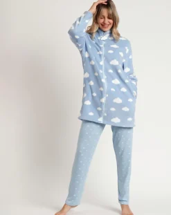 Admas Lingerie, Nuit|Peignoir It's Time to Sleep bleu