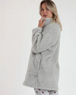 Admas Lingerie, Nuit|Peignoir Lou Lou gris chiné