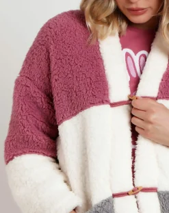 Admas Lingerie, Nuit|Peignoir rayé Bunnies on the Moon D rose ancien