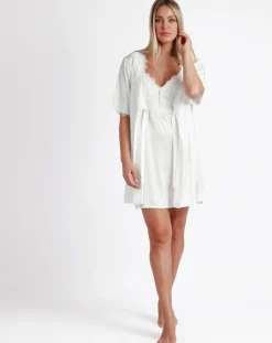 Admas Lingerie, Nuit|Peignoir Romantic Wedding blanc