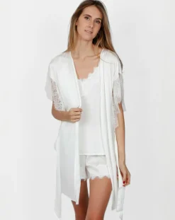 Admas Lingerie, Nuit|Peignoir Soft blanc