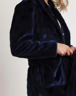 Admas Lingerie, Nuit|Peignoir You Are So Loved E bleu marine