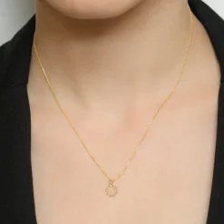 Instant d'Or Colliers|Pendentif Médaillon Flora or jaune