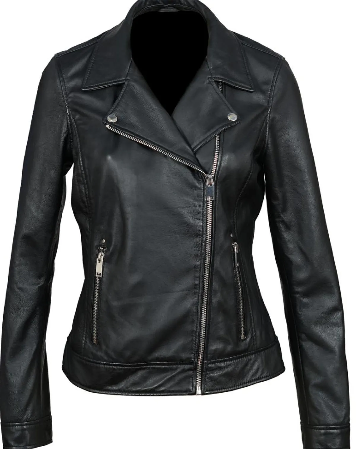 Chyston Vestes, Blousons|Perfecto en Cuir Afida noir