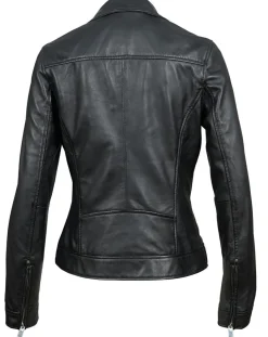 Chyston Vestes, Blousons|Perfecto en Cuir Afida noir