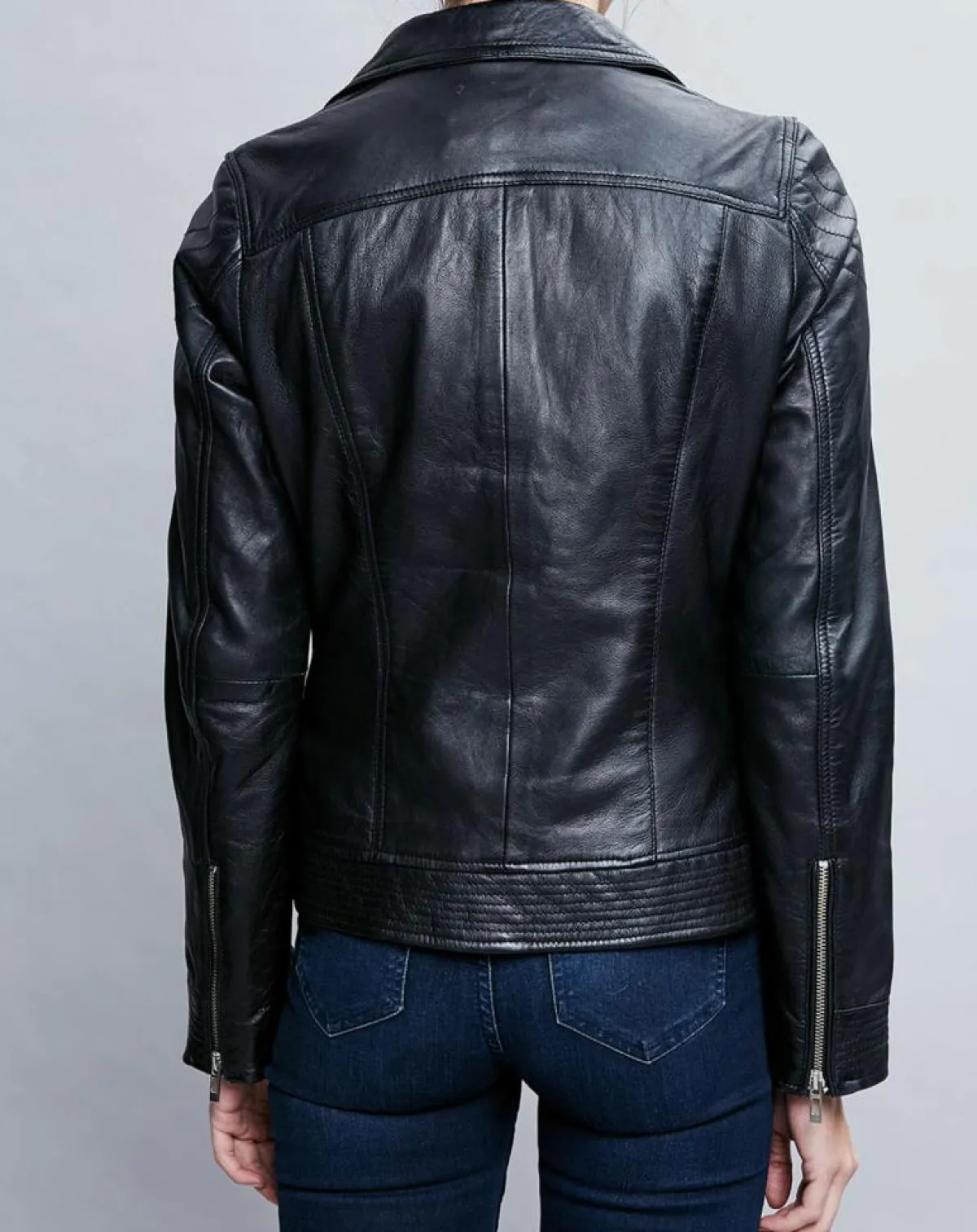 Chyston Vestes, Blousons|Perfecto en Cuir Alexine noir