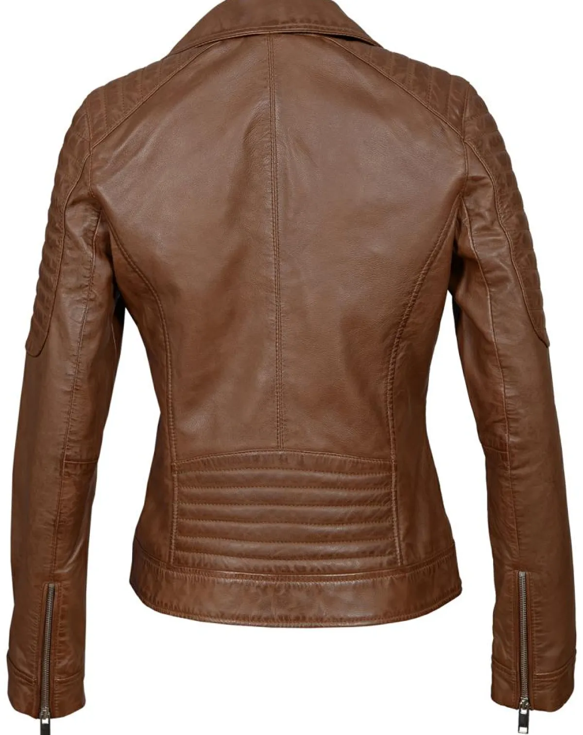 Chyston Vestes, Blousons|Perfecto en Cuir Brithney cognac