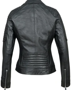 Chyston Vestes, Blousons|Perfecto en Cuir Brithney noir