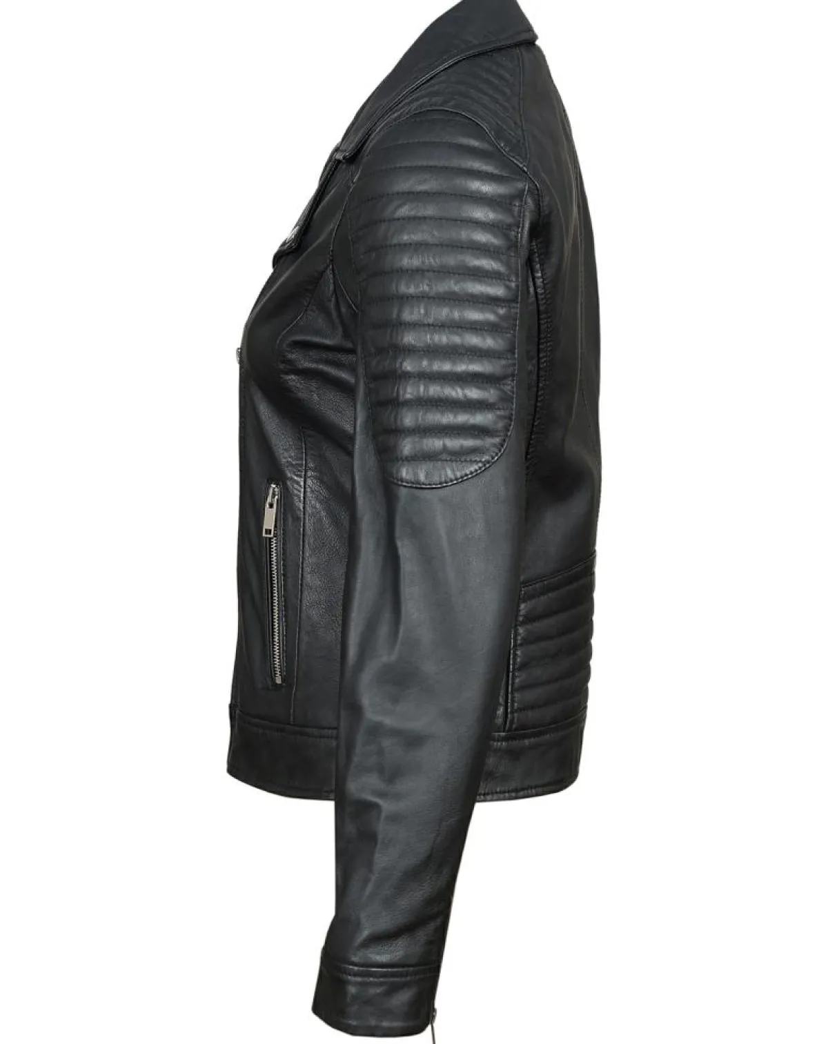 Chyston Vestes, Blousons|Perfecto en Cuir Brithney noir