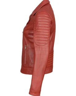 Chyston Vestes, Blousons|Perfecto en Cuir Brithney rouge