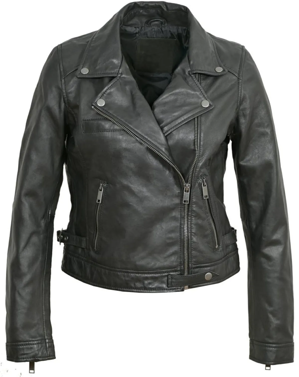 Chyston Vestes, Blousons|Perfecto en Cuir Colomba noir