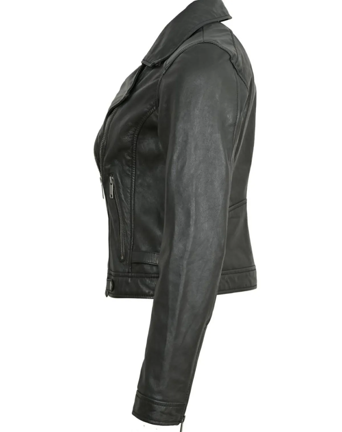 Chyston Vestes, Blousons|Perfecto en Cuir Colomba noir