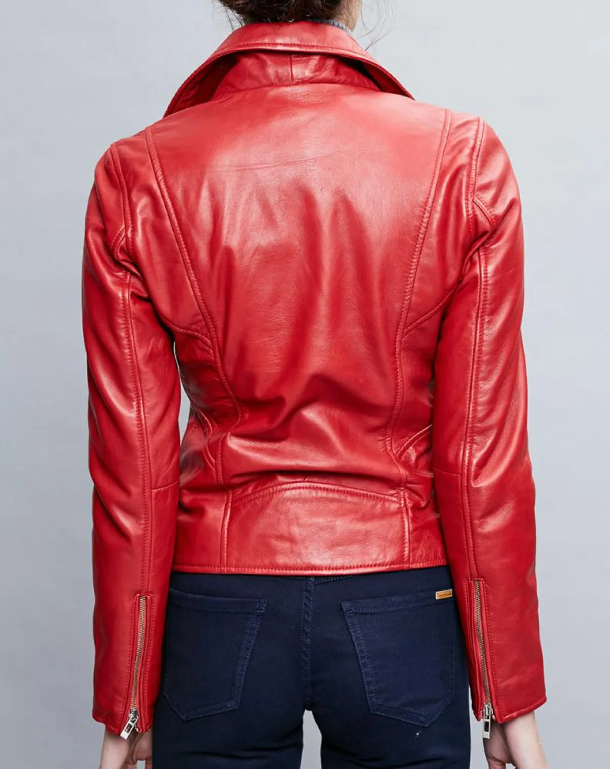 Chyston Vestes, Blousons|Perfecto en Cuir Deborah rouge