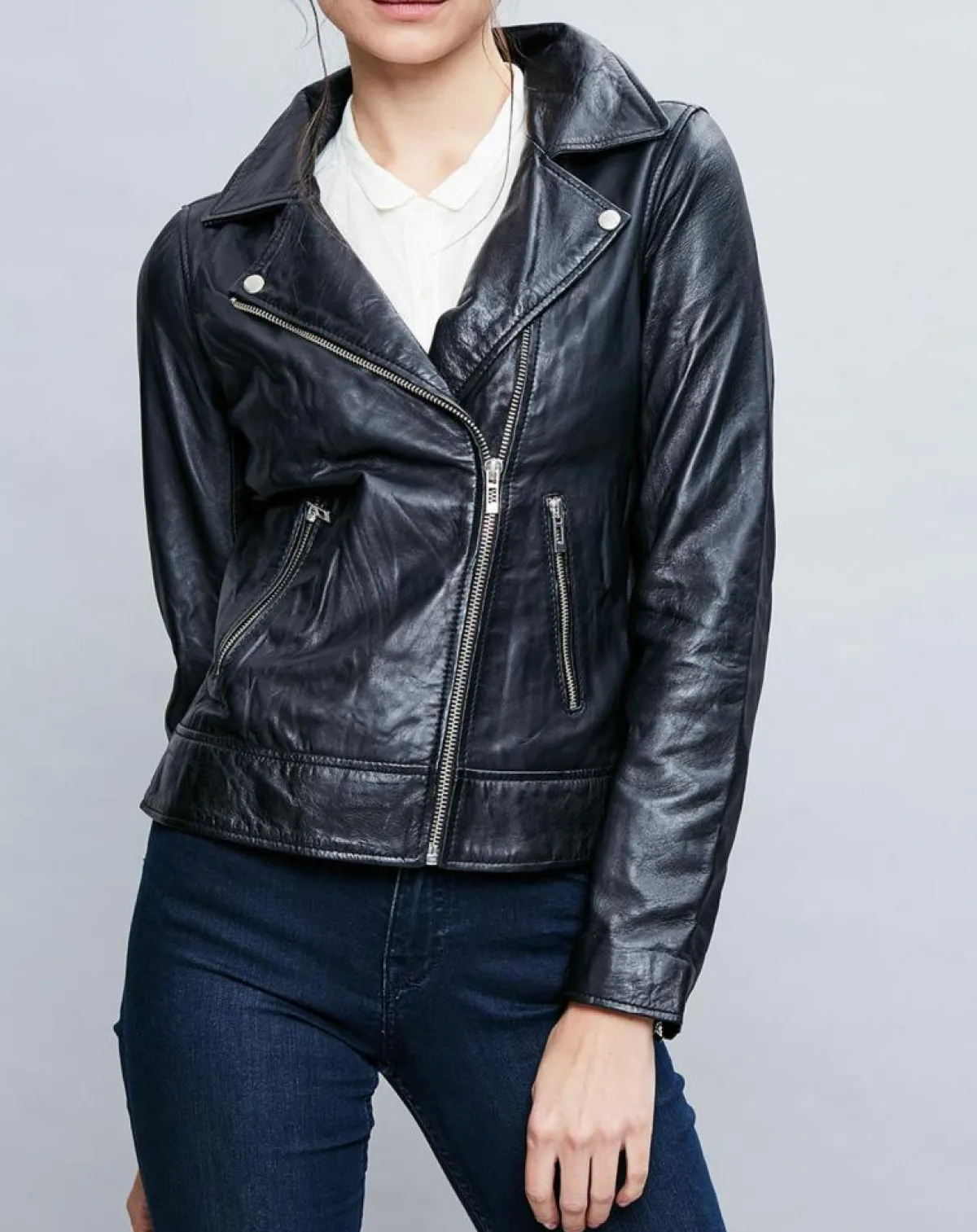 Chyston Vestes, Blousons|Perfecto en Cuir Deborah noir