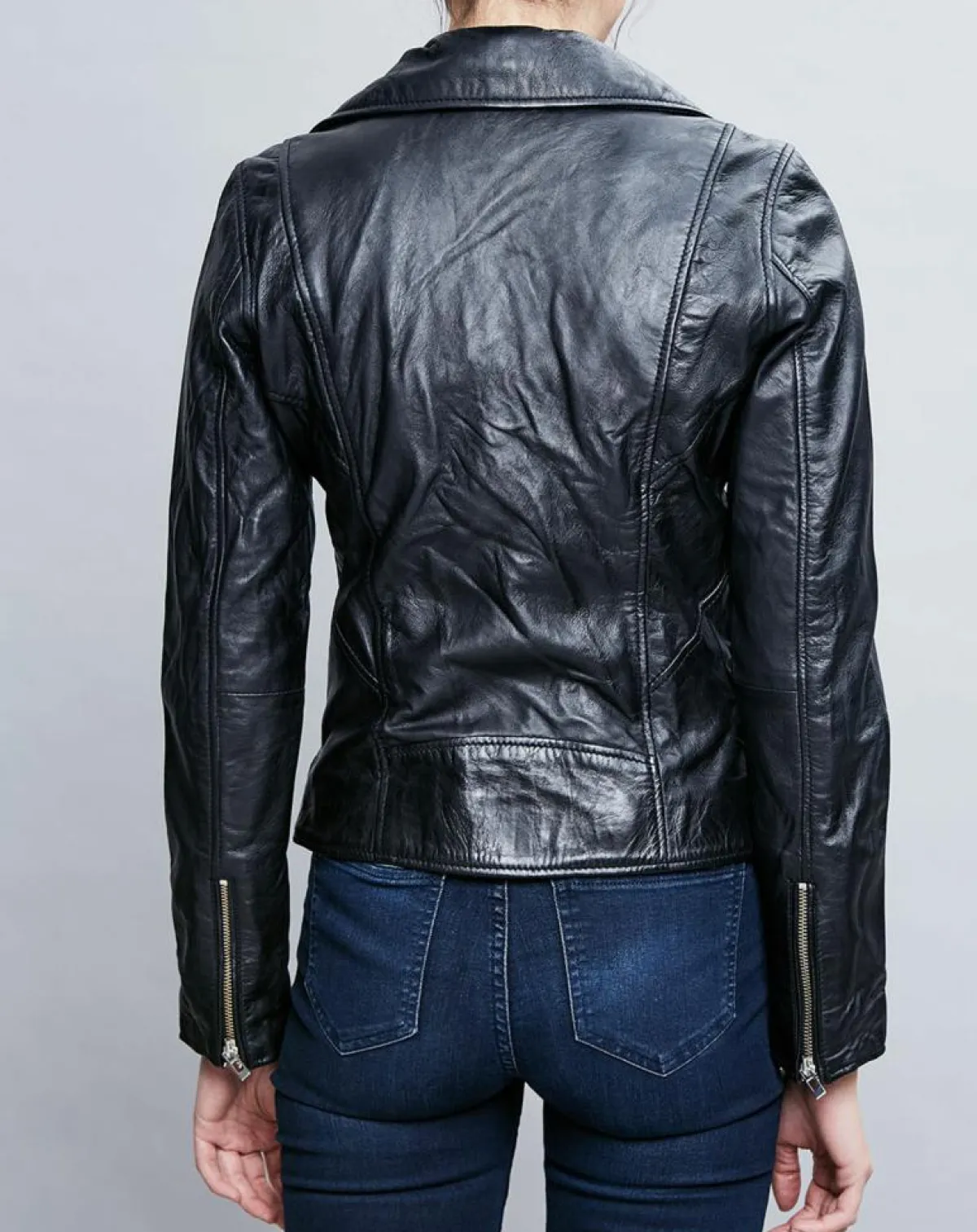 Chyston Vestes, Blousons|Perfecto en Cuir Deborah noir