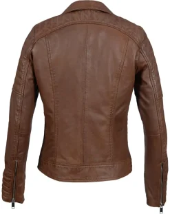 Chyston Vestes, Blousons|Perfecto en Cuir Jessy cognac