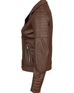 Chyston Vestes, Blousons|Perfecto en Cuir Jessy cognac