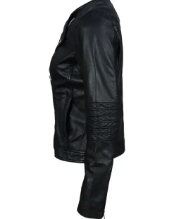 Chyston Vestes, Blousons|Perfecto en Cuir Jorgia noir