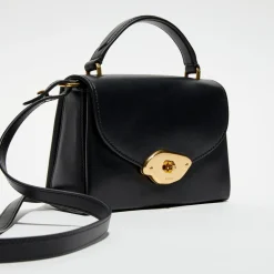 Mulberry Sacs|Petit sac à main en Cuir Lana noir - 18,5x13x8 cm