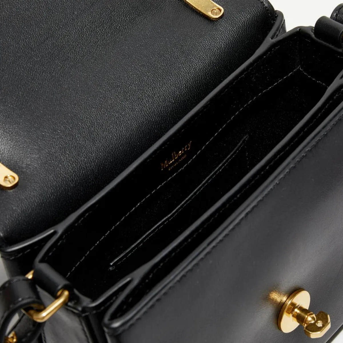 Mulberry Sacs|Petit sac à main en Cuir Lana noir - 18,5x13x8 cm