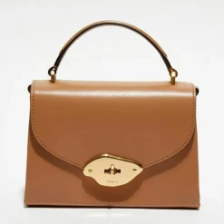 Mulberry Sacs|Petit sac à main en Cuir Lana sable - 18,5x13x8 cm