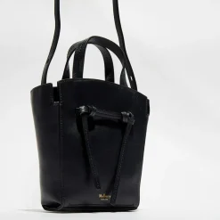 Mulberry Sacs|Petit sac à main en Cuir Mini Clovelly noir - 16x18x7 cm