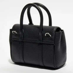 Mulberry Sacs|Petit sac à main en Cuir Mini Bayswater Satchel noir - 18x14x8 cm