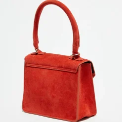 Apologie Studio Sacs|Petit Sac à main en Velours de Cuir Juline pomocoro - 15x20x8 cm