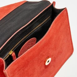 Apologie Studio Sacs|Petit Sac à main en Velours de Cuir Juline pomocoro - 15x20x8 cm