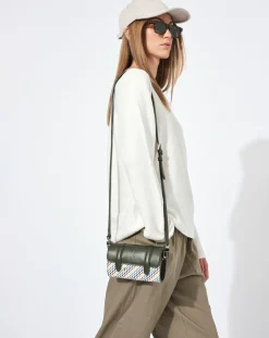 Maison Faret Sacs|Petit Sac Cyclo en Toile enduite & Cuir multicolore - 10x17x4.5 cm