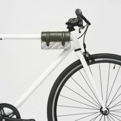 Maison Faret Sacs|Petit Sac Cyclo en Toile enduite & Cuir multicolore - 10x17x4.5 cm