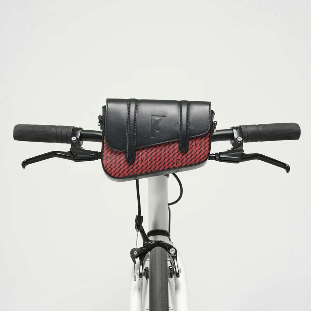 Maison Faret Sacs|Petit Sac en Toile enduite & Cuir Bordeaux rouge/noir - 14x19x4.5 cm