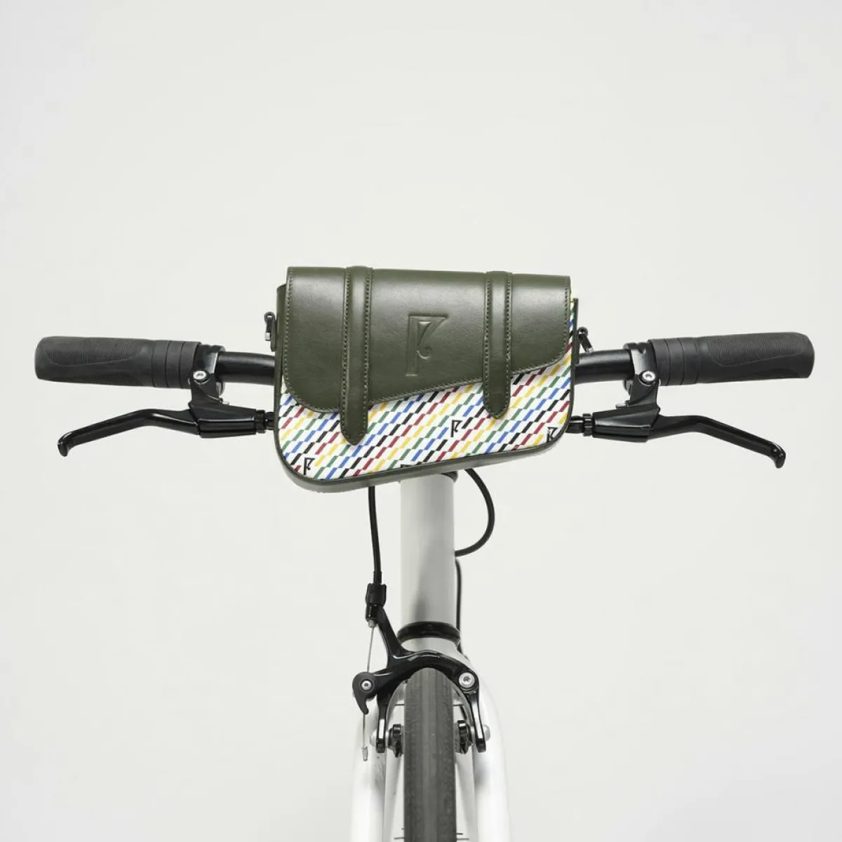 Maison Faret Sacs|Petit Sac en Toile enduite & Cuir Bordeaux noir/multicolore - 14x19x4.5 cm