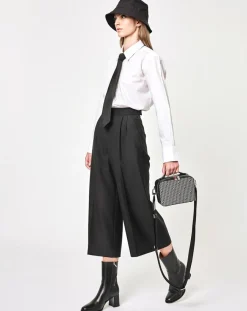 Maison Faret Sacs|Petit Sac en Toile enduite Pyla noir/blanc - 13x19x6.5 cm