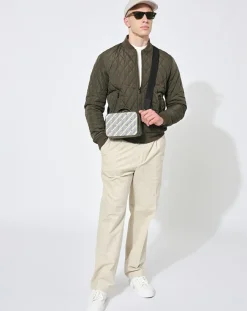 Maison Faret Sacs|Petit Sac en Toile enduite Pyla vert/multicolore - 13x19x6.5 cm