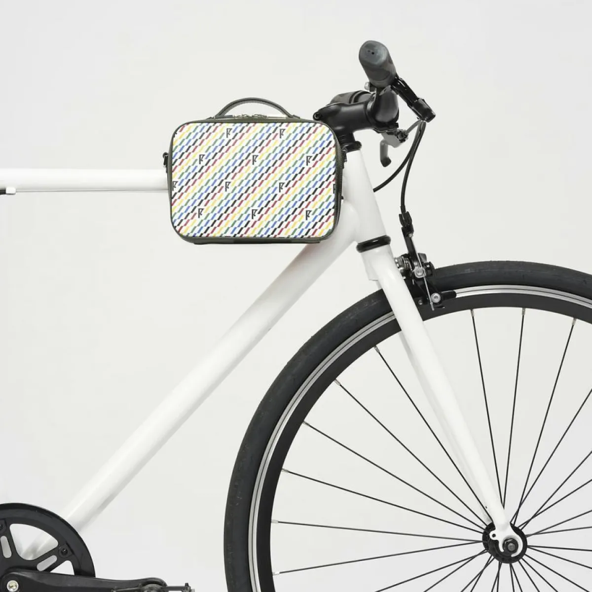 Maison Faret Sacs|Petit Sac en Toile enduite Pyla vert/multicolore - 13x19x6.5 cm